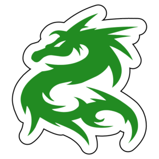 Tribal Dragon Sticker (Green)